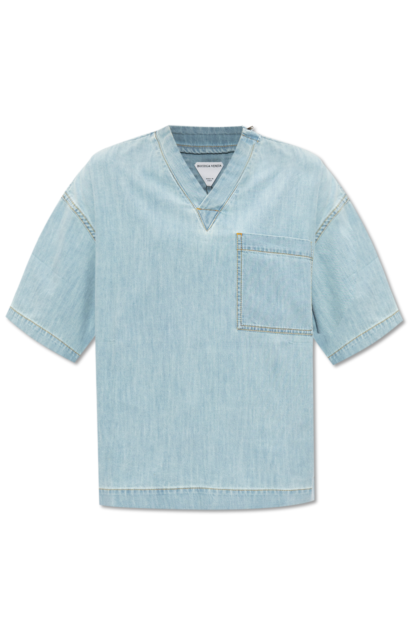 Bottega Veneta ruffled neck buttoned blouse